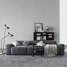 Rackhams Zavia Three Seater Corner Sofa, Linen - Right Hand Facing - Grey - Three Corner Seater 320cm - thumbnail 2