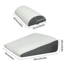 Rackhams Wedge Pillow Acid Reflux Memory Foam Pregnant Reading Support Anti-snoring - thumbnail 3