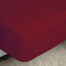 Rackhams Easycare Percale Fitted Sheet - Red - Double - Red - 50% Cotton/50% Polyester - thumbnail 2