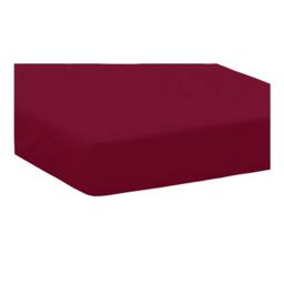 Rackhams Easycare Percale Fitted Sheet - Red - Double - Red - 50% Cotton/50% Polyester - thumbnail 1