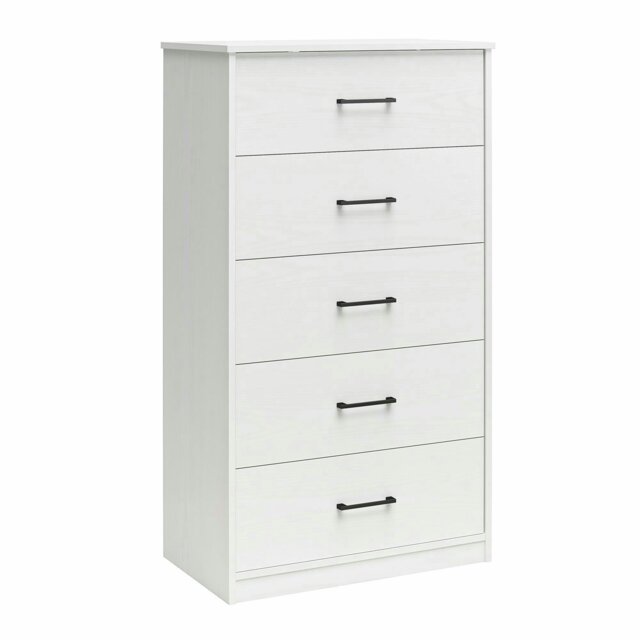 Rackhams BrEZ Build Pearce 5 DRW Dresser White Oak - White - image 1