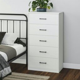 Rackhams BrEZ Build Pearce 5 DRW Dresser White Oak - White - thumbnail 3