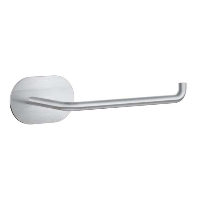 Rackhams Brushed Stainless Steel Toilet Roll Holder Self Adhesive Bathroom Wall Mounted