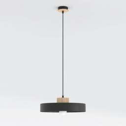 Rackhams KIVI Lge Pendant Lamp 1 x E27 Black - thumbnail 1