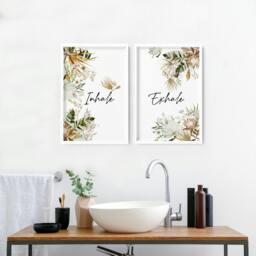 Rackhams Bathroom pictures for walls - Set of 2 prints - A4 8.27 x 11.69 in / 21 x 29.7 cm - Satin Photo paper 280 gsm - Oak Frame - thumbnail 3