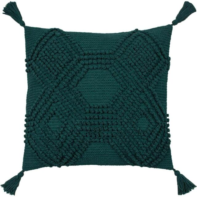 Rackhams Halmo Cushion Cover - Teal - One Size - Teal - 60% Polyester/40% Cotton - image 1