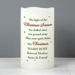Rackhams Personalised Christmas Season Memorial LED Candle - thumbnail 2