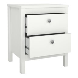 Rackhams Madrid Bedside Table 2 drawers in White - White - Manufactured wood - 1 - thumbnail 5