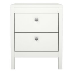 Rackhams Madrid Bedside Table 2 drawers in White - White - Manufactured wood - 1 - thumbnail 2