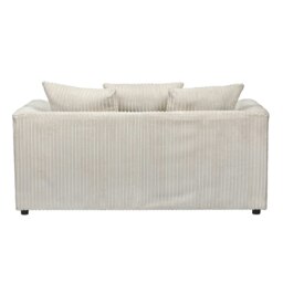 Rackhams Dylan Jumbo Cord 3+2 Seater Fabric Sofa in Cream - 3 Seater & 2 Seater Set - thumbnail 5