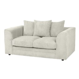 Rackhams Dylan Jumbo Cord 3+2 Seater Fabric Sofa in Cream - 3 Seater & 2 Seater Set - thumbnail 3