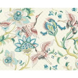 Rackhams Cranes in Flight Wall Mural - Cream - Large - W350cm x H280cm - thumbnail 2