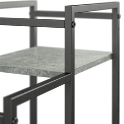 Rackhams Weston Plant Stand with 3 Shelves Black/Light Concrete - Grey - thumbnail 3