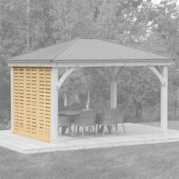 Rackhams Meridian Wooden Gazebo Wall 12ft (3.7m) with Natural Stain