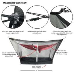 Rackhams Mozzy 360 Hammock Bug Net Shelter - thumbnail 3