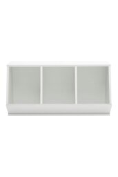 Rackhams 40cm H Double Layer Open Toy Clothing and Bookcase Management Cabinet - White - thumbnail 3