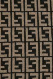 Rackhams Fendi Baby Cotton and Cashmere Blanket in Brown (85cm) - Brown - One size - thumbnail 3