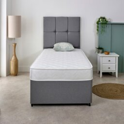 Rackhams Cooltouch Diamond Hybrid Mattress - 18cm Deep, Plush Feel - White - 1 - 4ft6 Double Mattress (135cm x 190cm)