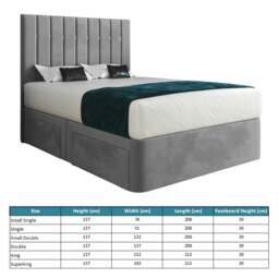Rackhams Marcelo Upholstered Soft Velvet Bed Frame - Grey - Grey - Small single - thumbnail 4