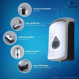 Rackhams 750ml Soap Dispenser in Black - thumbnail 3