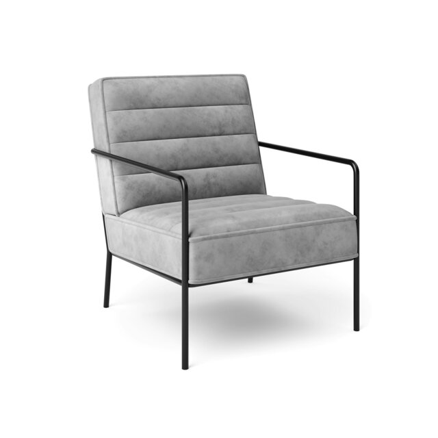 Rackhams Bookham Accent Chair in Velvet Grey - image 1