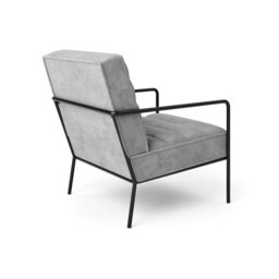 Rackhams Bookham Accent Chair in Velvet Grey - thumbnail 3