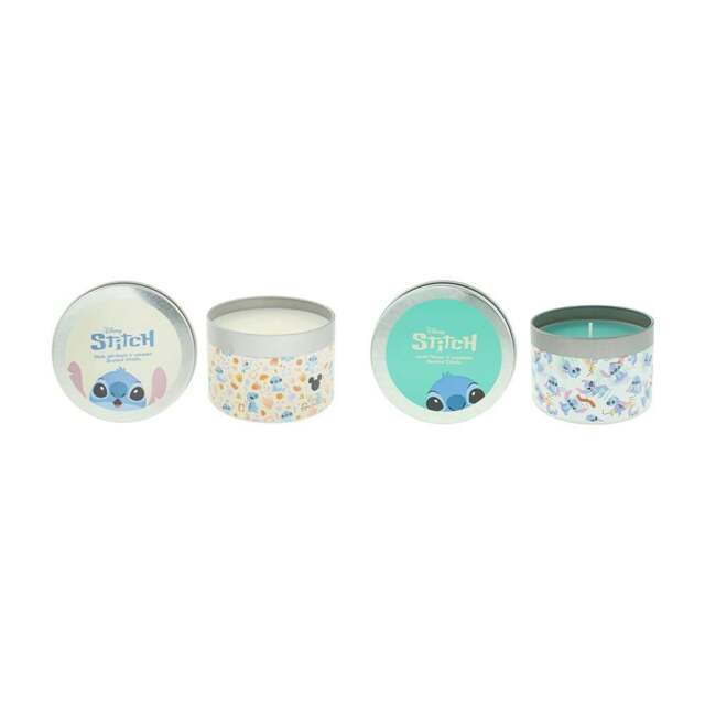 Rackhams Stitch Scented Candle Gift Set 2×190g -White Gardenia & Coconut, Coral Flower & Pineapple - Candle - No - White Gardenia & Coconut, Coral Flower & Pineapple