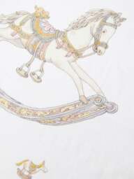 Rackhams Baby Rocking Horse Swaddle in White (100cm) - White - One size - thumbnail 3
