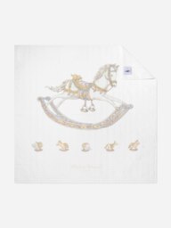 Rackhams Baby Rocking Horse Swaddle in White (100cm) - White - One size