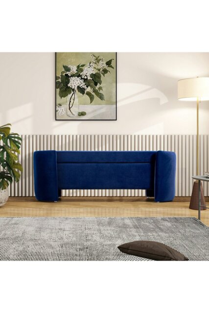 Rackhams Storage Bench in Blue - Dark Blue - image 1