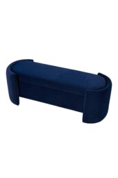 Rackhams Storage Bench in Blue - Dark Blue - thumbnail 3