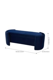 Rackhams Storage Bench in Blue - Dark Blue - thumbnail 6