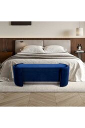 Rackhams Storage Bench in Blue - Dark Blue - thumbnail 2
