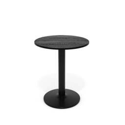Rackhams Black Round Coffee Table with Metal Base - Black - thumbnail 4
