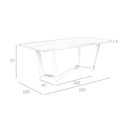 Rackhams Oval Barrel walnut and chrome-plated steel dining table 1097 - thumbnail 6