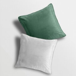 Rackhams Matte Velvet Soft Plain Reversible Scatter Cushion - 43cm x 43cm - Sage Ivory - thumbnail 1