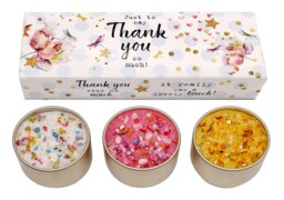 Rackhams Thank You Candles Gift Set (Trio) - Scented Home Fragrance - thumbnail 2
