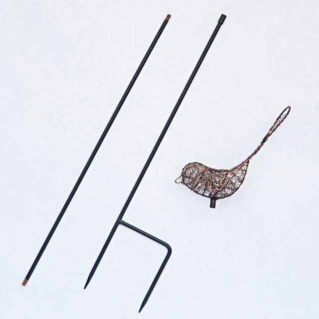 Rackhams Recycled Metal Bird Garden Stake Decoration - Long - image 1
