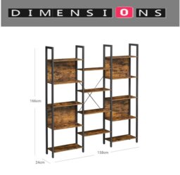 Rackhams Industrial 14 Shelf Bookcase - thumbnail 4