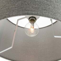 Rackhams Modern and Sleek 30cm Width Light Grey Linen Fabric Drum Lamp Shade 60w Maximum - thumbnail 4