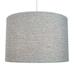 Rackhams Modern and Sleek 30cm Width Light Grey Linen Fabric Drum Lamp Shade 60w Maximum - thumbnail 2