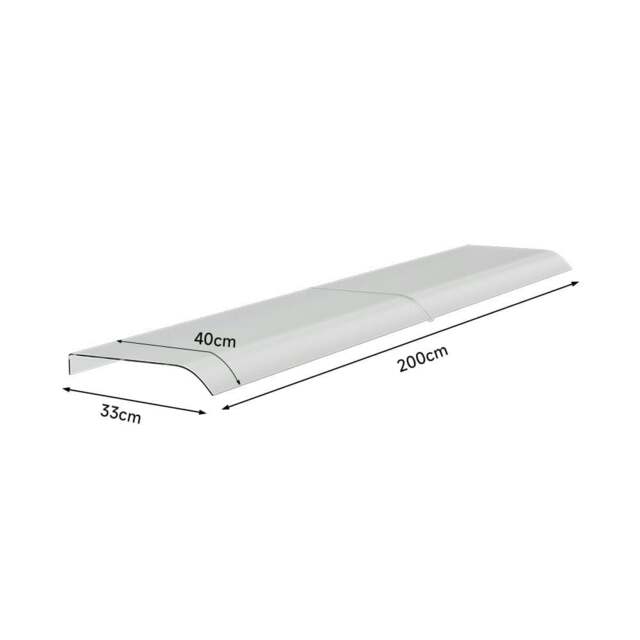 Rackhams 1M / 1.2M / 1.6M / 2M Frosted Awning Canopy for Window and Door - 200 cm - image 1