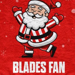 Rackhams Santa is a Blades Football Fan - Luxury Fleece Blanket 150cm X 150cm - thumbnail 3