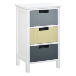 Rackhams 3 Drawer Colourful Storage Cabinet Tower Dresser Chest Organiser Home - Multi-Colored - 3 - thumbnail 2