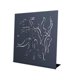 Rackhams Dancing Ladies Modern Metal Art Home Decoration Ornament, Black - Metal - Black - thumbnail 2