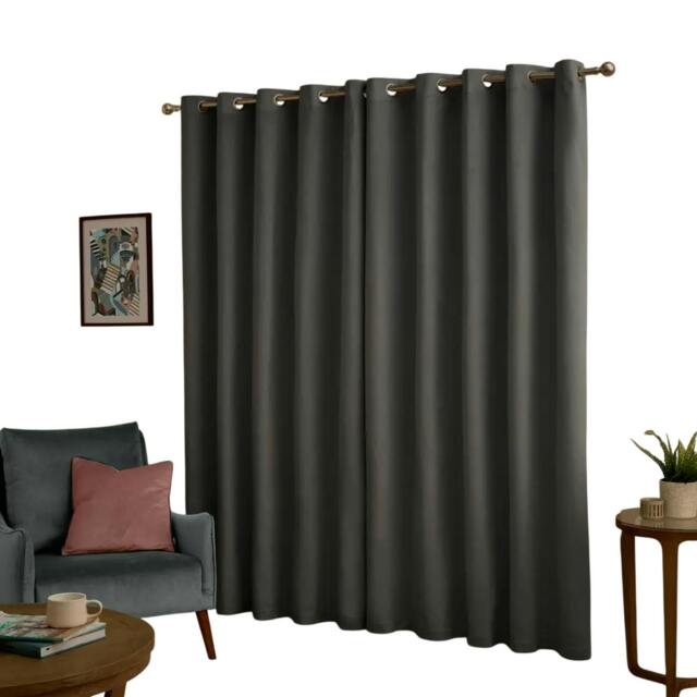 Rackhams Ultimate Velvet Blackout Curtains - Charcoal - 229cm x 137cm - Charcoal - 100% Polyester - image 1