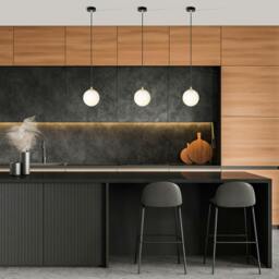 Rackhams ROYAL  Pendant lamp 1 x E14  Black, gold with White Shade - thumbnail 3