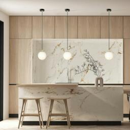 Rackhams ROYAL  Pendant lamp 1 x E14  Black, gold with White Shade - thumbnail 2