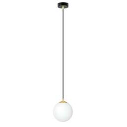 Rackhams ROYAL  Pendant lamp 1 x E14  Black, gold with White Shade - thumbnail 1