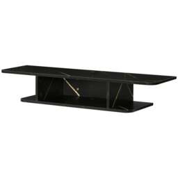 "Rackhams Floating TV Unit Stand for TVs up to 40"", Wall Mounted Media Console with Storage Shelf, Entertainment Center, Black" - thumbnail 1